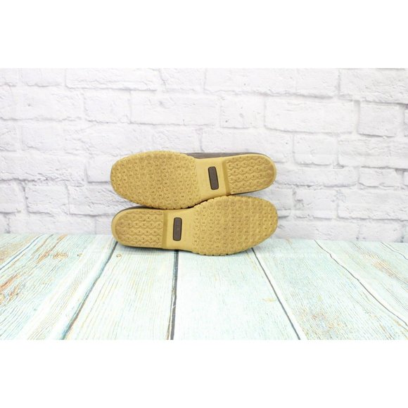 LL Bean  Brown Leather Slip On Low Gumshoe Ankle Duck Boots Size 14 N - Picture 9 of 9